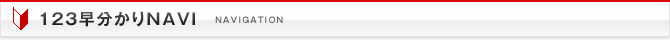 123早分かりNAVI NAVIGATION