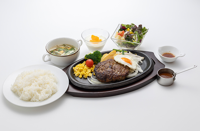 鉄板デミグラスソース ハンバーグ定食